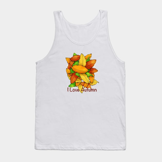 I Love Autumn Tank Top by MMcBuck